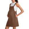 image:imageG4Free EverGoing Maternity Overall Dress Adjustable Straps Pregnancy Jumpsuits Dresses with Pockets Casual WorkDark Coffee