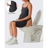 image:imageG4Free BareFeel Built in Bra Maternity Romper Cut Out Back Pregnancy Jumpsuit with Pockets Workout CasualBlack