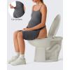 image:imageG4Free BareFeel Built in Bra Maternity Romper Cut Out Back Pregnancy Jumpsuit with Pockets Workout CasualDark Gray