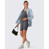 image:imageG4Free BareFeel Built in Bra Maternity Romper Cut Out Back Pregnancy Jumpsuit with Pockets Workout CasualDark Gray