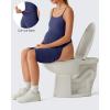 image:imageG4Free BareFeel Built in Bra Maternity Romper Cut Out Back Pregnancy Jumpsuit with Pockets Workout CasualRoyal Blue