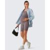 image:imageG4Free BareFeel Built in Bra Maternity Romper Cut Out Back Pregnancy Jumpsuit with Pockets Workout CasualTaupe