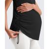 image:imageG4Free Lyocell Ruch Side Maternity Tank Top Crew Neck Sleeveless Loose Fit Pregnancy Yoga ShirtsBlack
