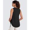 image:imageG4Free Lyocell Ruch Side Maternity Tank Top Crew Neck Sleeveless Loose Fit Pregnancy Yoga ShirtsBlack