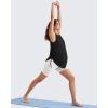 image:imageG4Free Lyocell Ruch Side Maternity Tank Top Crew Neck Sleeveless Loose Fit Pregnancy Yoga ShirtsBlack