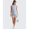 image:imageG4Free Lyocell Ruch Side Maternity Tank Top Crew Neck Sleeveless Loose Fit Pregnancy Yoga ShirtsLight Denim
