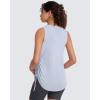 image:imageG4Free Lyocell Ruch Side Maternity Tank Top Crew Neck Sleeveless Loose Fit Pregnancy Yoga ShirtsLight Denim