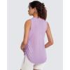 image:imageG4Free Lyocell Ruch Side Maternity Tank Top Crew Neck Sleeveless Loose Fit Pregnancy Yoga ShirtsLight Purple