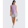 image:imageG4Free Lyocell Ruch Side Maternity Tank Top Crew Neck Sleeveless Loose Fit Pregnancy Yoga ShirtsLight Purple