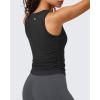 image:imageG4Free BareFeel Workout Yoga Tank Tops Ruched Sleeveless Athletic Tanks High Neck Pilates TopBlack