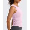 image:imageG4Free BareFeel Workout Yoga Tank Tops Ruched Sleeveless Athletic Tanks High Neck Pilates TopBlush