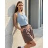 image:imageG4Free Ribbed Halter Crop Tank Tops Going Out Camisoles Backless Button Slim Fit Cropped Cami TopBlue Willow