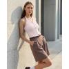 image:imageG4Free Ribbed Halter Crop Tank Tops Going Out Camisoles Backless Button Slim Fit Cropped Cami TopBlush