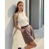 image:imageG4Free Ribbed Halter Crop Tank Tops Going Out Camisoles Backless Button Slim Fit Cropped Cami TopLight Khaki