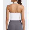 image:imageG4Free Ribbed Halter Crop Tank Tops Going Out Camisoles Backless Button Slim Fit Cropped Cami TopPure White