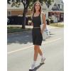 image:imageG4Free Ribbed Henley Button Tank Top Cropped Yoga Going Out Tanks Square Neck Sleeveless Crop TopsBlack