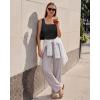 image:imageG4Free Ribbed Henley Button Tank Top Cropped Yoga Going Out Tanks Square Neck Sleeveless Crop TopsBlack