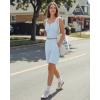 image:imageG4Free Ribbed Henley Button Tank Top Cropped Yoga Going Out Tanks Square Neck Sleeveless Crop TopsBlue Willow