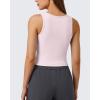 image:imageG4Free Ribbed Henley Button Tank Top Cropped Yoga Going Out Tanks Square Neck Sleeveless Crop TopsBlush