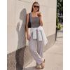 image:imageG4Free Ribbed Henley Button Tank Top Cropped Yoga Going Out Tanks Square Neck Sleeveless Crop TopsTaupe