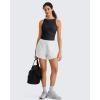 image:imageG4Free Skimetic Workout Boat Neck Tank Top Running Athletic Tanks UPF 50 Ruched Yoga Pilates Tops Slim FitBlack
