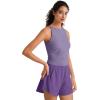 image:imageG4Free Skimetic Workout Boat Neck Tank Top Running Athletic Tanks UPF 50 Ruched Yoga Pilates Tops Slim FitGray Purple