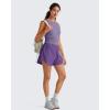image:imageG4Free Skimetic Workout Boat Neck Tank Top Running Athletic Tanks UPF 50 Ruched Yoga Pilates Tops Slim FitGray Purple