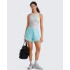 image:imageG4Free Skimetic Workout Boat Neck Tank Top Running Athletic Tanks UPF 50 Ruched Yoga Pilates Tops Slim FitSilver Gray