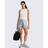 image:imageG4Free Skimetic Workout Boat Neck Tank Top Running Athletic Tanks UPF 50 Ruched Yoga Pilates Tops Slim FitWhite
