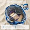 image:imageG4Free Beach Bags for Women Sandproof Foldable Beach Bag Tote with Waterproof Compartment Pool TravelBlue Ripple