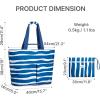 image:imageG4Free Beach Bags for Women Sandproof Foldable Beach Bag Tote with Waterproof Compartment Pool TravelBlue Ripple