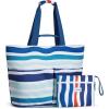 image:imageG4Free Beach Bags for Women Sandproof Foldable Beach Bag Tote with Waterproof Compartment Pool TravelColorful Ripple