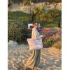image:imageG4Free Beach Bags for Women Sandproof Foldable Beach Bag Tote with Waterproof Compartment Pool TravelRainbow Ripple