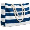 image:imageG4Free Canvas Beach Bag Waterproof Sandproof Large Beach Tote Bags for Women Pool Swim Travel GroceryBlue