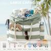 image:imageG4Free Canvas Beach Bag Waterproof Sandproof Large Beach Tote Bags for Women Pool Swim Travel GroceryGreen