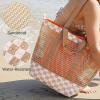 image:imageG4Free Mesh Beach Bags for Women Men Extra Large Packable Beach Tote Bag Reversible Travel Pool ShoppingBrown  Orange