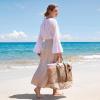 image:imageG4Free Mesh Beach Bags for Women Men Extra Large Packable Beach Tote Bag Reversible Travel Pool ShoppingBrown  Orange
