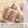 image:imageG4Free Mesh Beach Bags for Women Men Extra Large Packable Beach Tote Bag Reversible Travel Pool ShoppingBrown  Orange