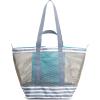 image:imageG4Free Mesh Beach Bags for Women Men Extra Large Packable Beach Tote Bag Reversible Travel Pool ShoppingGrey  Blue