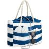 image:imageG4Free Canvas Beach Bag Waterproof Sandproof Large Beach Tote Bags for Women Pool Swim Travel GroceryBlue