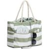 image:imageG4Free Canvas Beach Bag Waterproof Sandproof Large Beach Tote Bags for Women Pool Swim Travel GroceryGreen