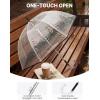 image:imageG4Free 52 inch Clear Bubble Umbrella Large Canopy Transparent Dome Coverage Stick Umbrella J Hook Handle European Style for WeddingsPromGraduation and Outdoor EventsBlack Trim