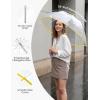 image:imageG4Free 52 inch Clear Bubble Umbrella Large Canopy Transparent Dome Coverage Stick Umbrella J Hook Handle European Style for WeddingsPromGraduation and Outdoor EventsLemonade Trim