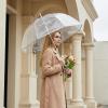 image:imageG4Free 52 inch Clear Bubble Umbrella Large Canopy Transparent Dome Coverage Stick Umbrella J Hook Handle European Style for WeddingsPromGraduation and Outdoor Events2 PackReflective Trim