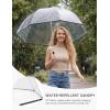 image:imageG4Free 52 inch Clear Bubble Umbrella Large Canopy Transparent Dome Coverage Stick Umbrella J Hook Handle European Style for WeddingsPromGraduation and Outdoor EventsBlack Trim