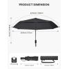 image:imageG4Free Strong Windproof Travel Umbrella 42 Inch Compact Umbrellas for Rain amp Sun with Double Canopy Automatic Portable DurableBlack