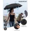 image:imageG4Free Strong Windproof Travel Umbrella 42 Inch Compact Umbrellas for Rain amp Sun with Double Canopy Automatic Portable DurableBlack