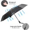 image:imageG4Free Strong Windproof Travel Umbrella 42 Inch Compact Umbrellas for Rain amp Sun with Double Canopy Automatic Portable DurableBlackAurora