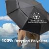 image:imageG4Free Strong Windproof Travel Umbrella 42 Inch Compact Umbrellas for Rain amp Sun with Double Canopy Automatic Portable DurableBlackAurora