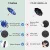 image:imageG4Free Strong Windproof Travel Umbrella 42 Inch Compact Umbrellas for Rain amp Sun with Double Canopy Automatic Portable DurableBlackInterstellar
